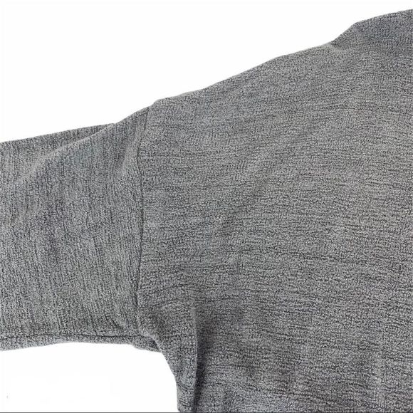 THREE DOTS french terry grey LS pullover w tie - S - Picture 9 of 14